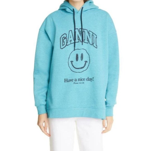Ganni Tops - Ganni Software Isoli Graphic Hoodie Sweatshirt L
